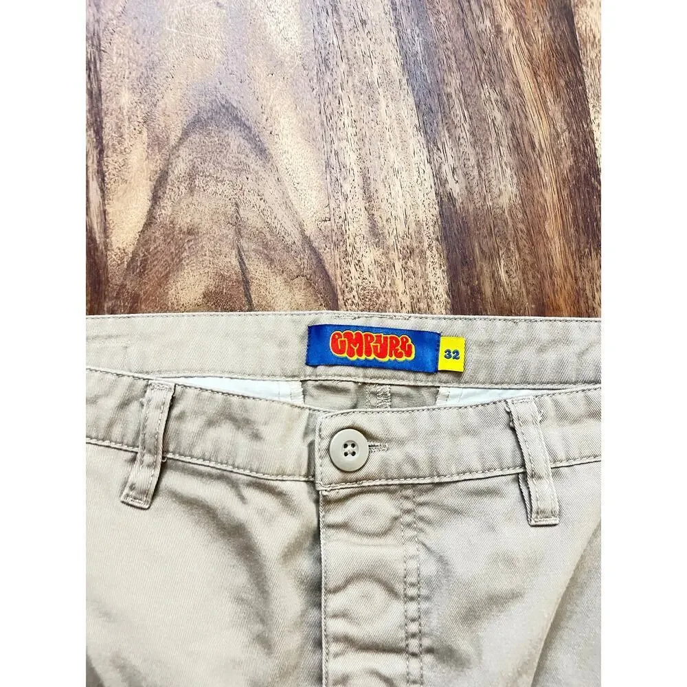 Empyre Men's Tan Bubble Logo Khaki Cargo Skate Pants Size 32